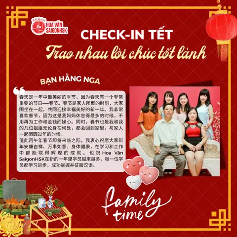 Bạn Hằng Nga kể về mùa xuân đoàn viên bên gia đình